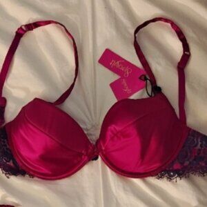 Fuschia Bra w/ Blue Lace by Spoylt Lingerie VINTAGE